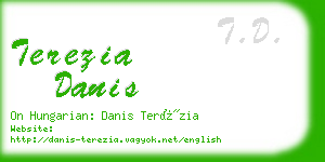 terezia danis business card